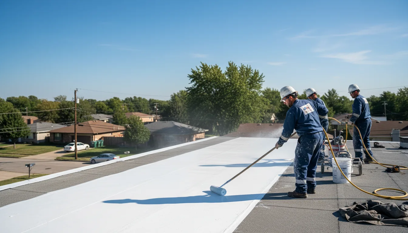 Commercial roof coating in Berwick, IL near me